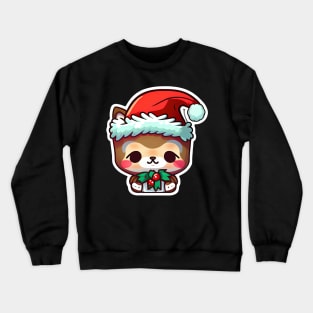 Cute Adorable Chibi Kawaii Christmas Teddy Bear Crewneck Sweatshirt